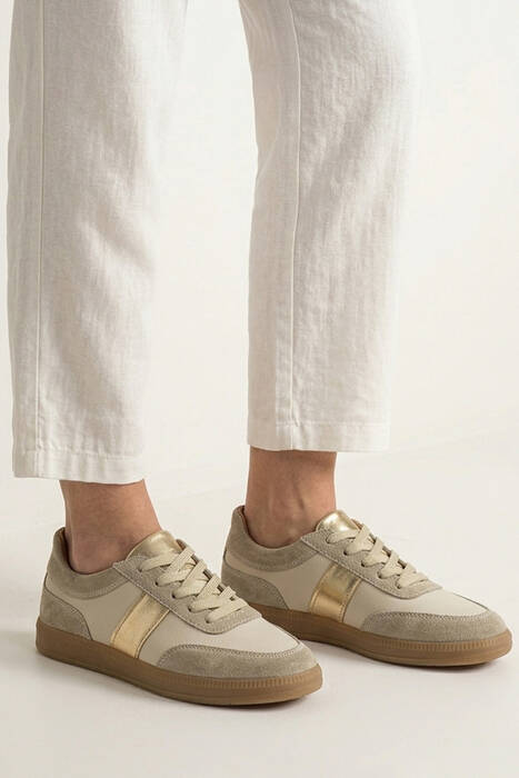 Hakiki Deri Kadın Günlük Ayakkabı Bej