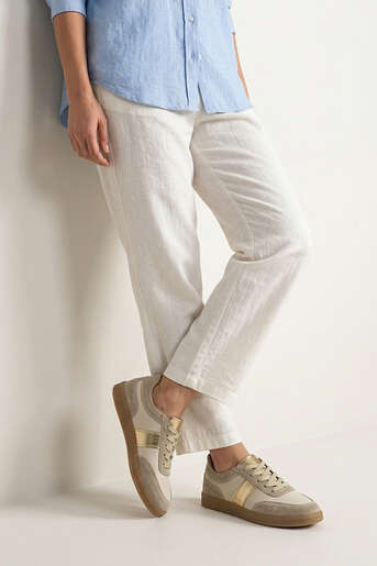 Ziya - Beige Genuine Leather Women's Casual Shoes (1)