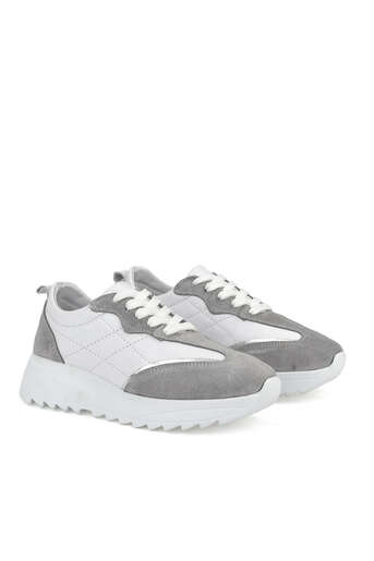 Ziya - White Genuine Leather Women's Casual Shoes (1) Ziya - White Genuine Leather Women's Casual Shoes (1)