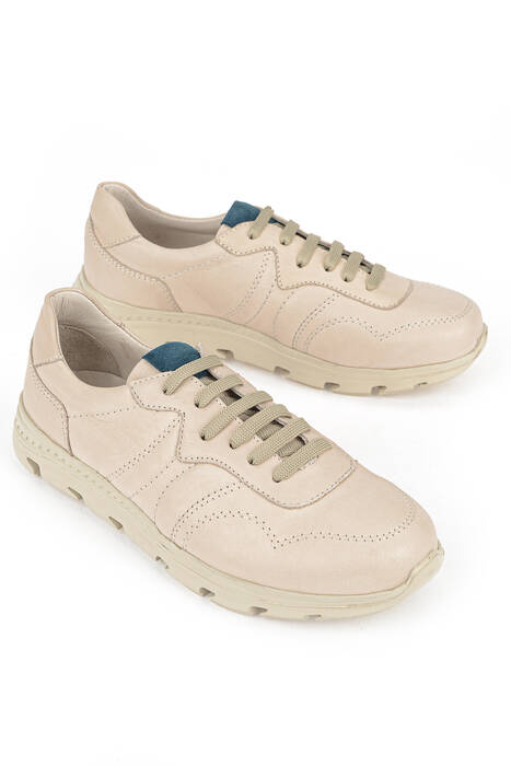 Hakiki Deri Kadın Günlük Ayakkabı Beyaz