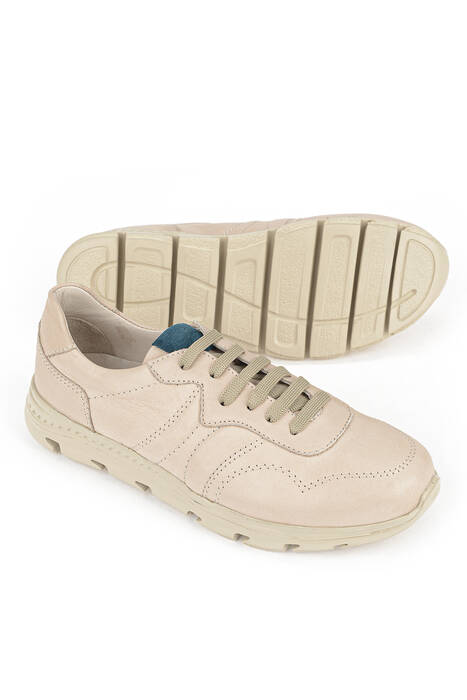 Hakiki Deri Kadın Günlük Ayakkabı Beyaz