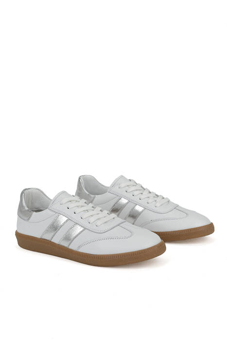 Hakiki Deri Kadın Günlük Ayakkabı Beyaz