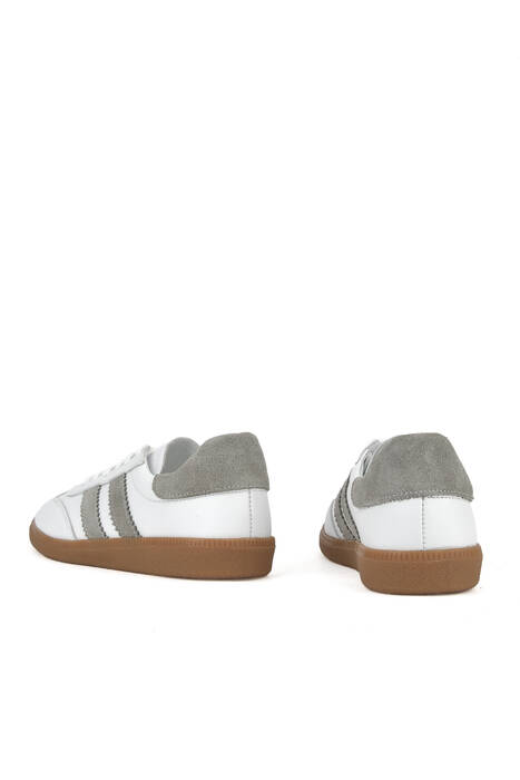 Hakiki Deri Kadın Günlük Ayakkabı Beyaz