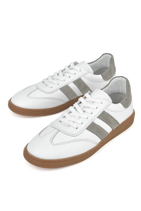 Hakiki Deri Kadın Günlük Ayakkabı Beyaz