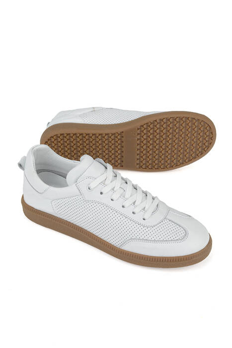 Hakiki Deri Kadın Günlük Ayakkabı Beyaz