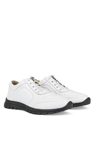 Ziya - White Genuine Leather Women's Casual Shoes (1)