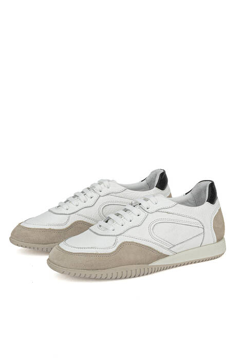 Hakiki Deri Kadın Günlük Ayakkabı Beyaz