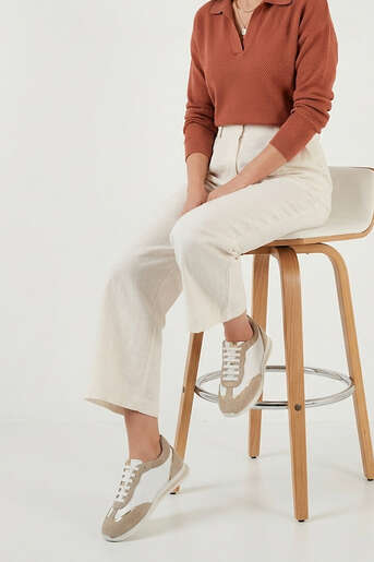 Ziya - Hakiki Deri Kadın Günlük Ayakkabı Beyaz