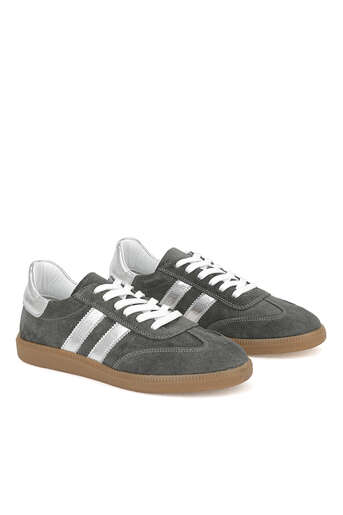 Ziya - Hakiki Deri Kadın Günlük Ayakkabı Gri (1)