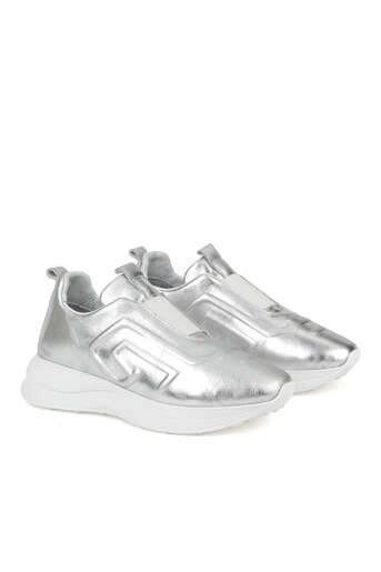 Ziya - Silver Genuine Leather Women's Casual Shoes (1) Ziya - Silver Genuine Leather Women's Casual Shoes (1)