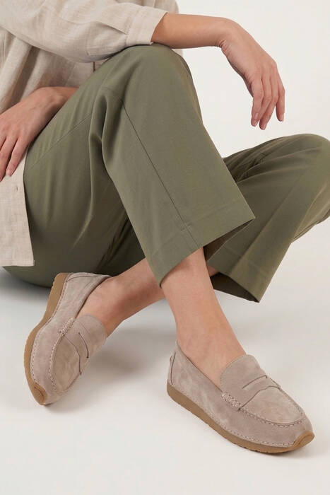 Hakiki Deri Kadın Günlük Ayakkabı Gümüş