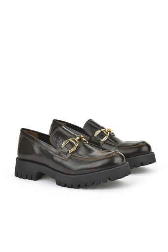 Ziya - Brown Genuine Leather Women's Casual Shoes (1)