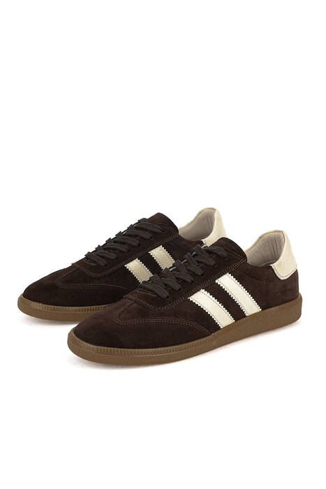 Hakiki Deri Kadın Günlük Ayakkabı Kahverengi