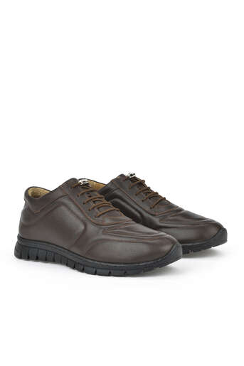 Ziya - Hakiki Deri Kadın Günlük Ayakkabı Kahverengi (1)