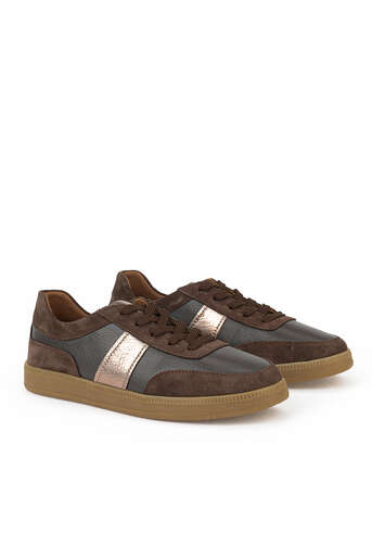 Ziya - Hakiki Deri Kadın Günlük Ayakkabı Kahverengi (1)