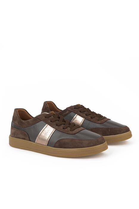 Hakiki Deri Kadın Günlük Ayakkabı Kahverengi