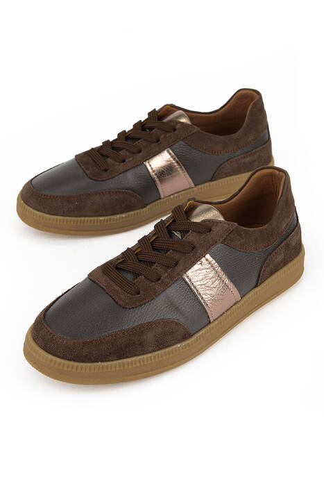 Hakiki Deri Kadın Günlük Ayakkabı Kahverengi