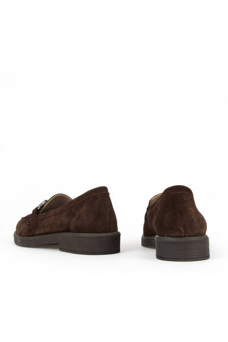 Hakiki Deri Kadın Günlük Ayakkabı Kahverengi