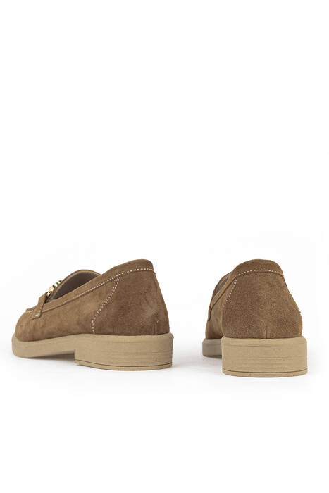 Hakiki Deri Kadın Günlük Ayakkabı Kahverengi