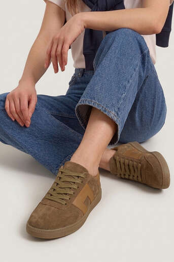 Ziya - Hakiki Deri Kadın Günlük Ayakkabı Kahverengi