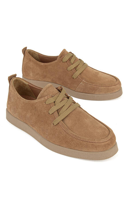 Hakiki Deri Kadın Günlük Ayakkabı Kahverengi