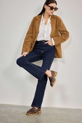 Ziya - Hakiki Deri Kadın Günlük Ayakkabı Kahverengi (1)