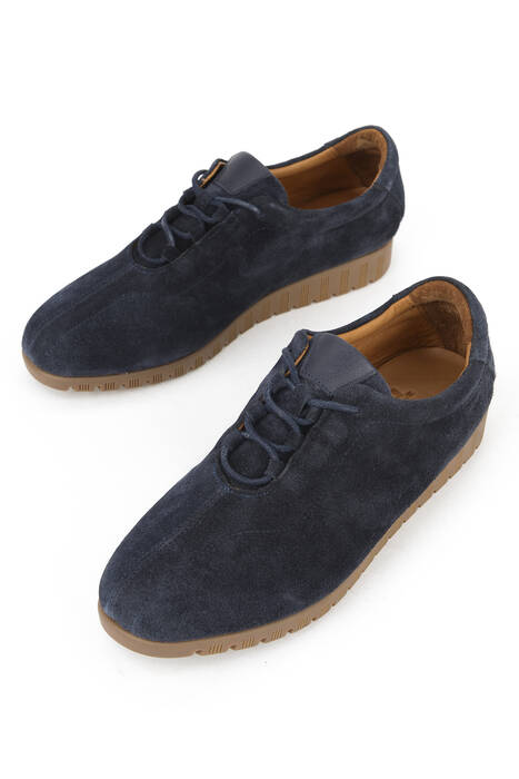 Hakiki Deri Kadın Günlük Ayakkabı Lacivert Hakiki Deri Kadın Günlük Ayakkabı Lacivert