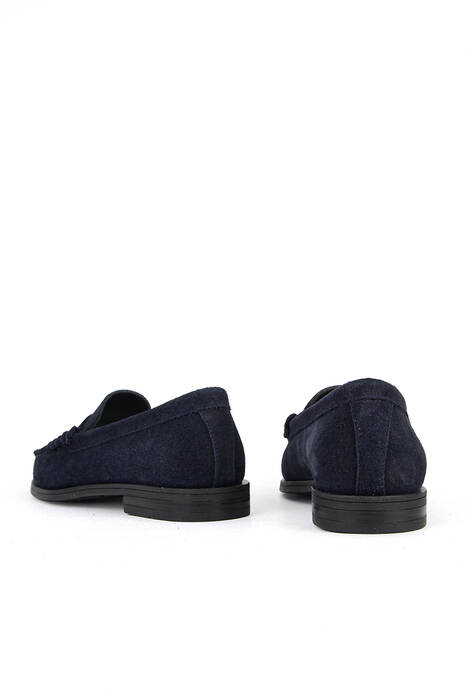 Hakiki Deri Kadın Günlük Ayakkabı Lacivert