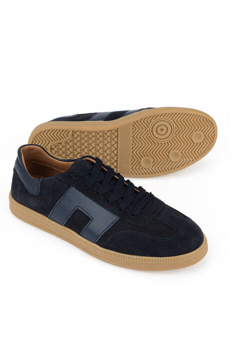 Hakiki Deri Kadın Günlük Ayakkabı Lacivert