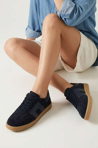 Ziya - Hakiki Deri Kadın Günlük Ayakkabı Lacivert (1)