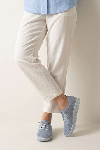 Ziya - Hakiki Deri Kadın Günlük Ayakkabı Mavi (1)