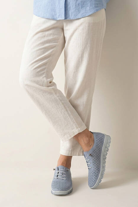 Hakiki Deri Kadın Günlük Ayakkabı Mavi