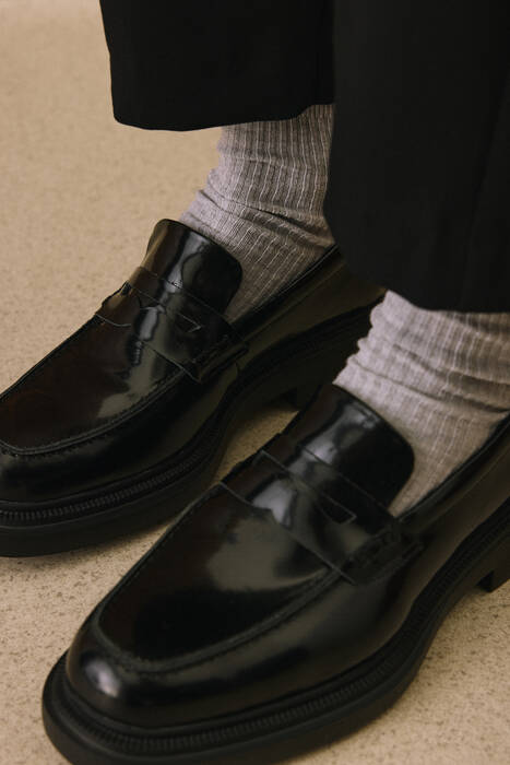 Hakiki Deri Kadın Günlük Ayakkabı Siyah