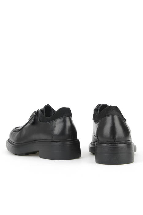 Hakiki Deri Kadın Günlük Ayakkabı Siyah