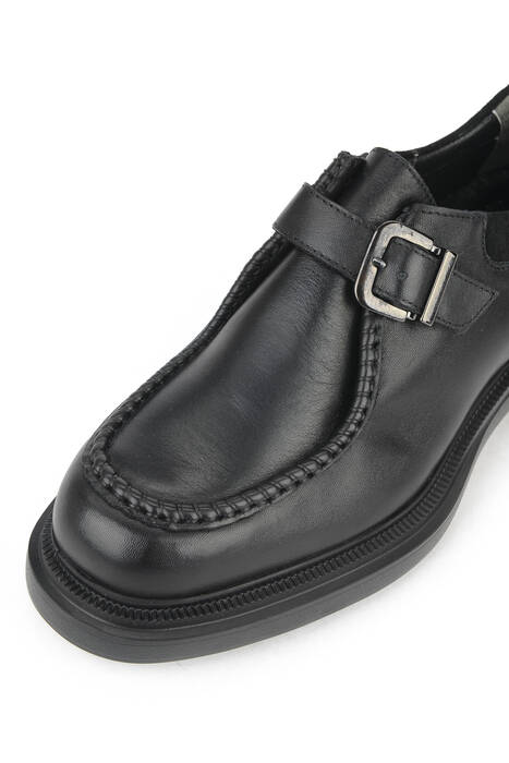 Hakiki Deri Kadın Günlük Ayakkabı Siyah