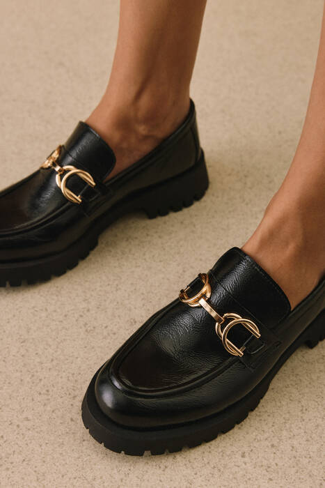 Hakiki Deri Kadın Günlük Ayakkabı Siyah Hakiki Deri Kadın Günlük Ayakkabı Siyah