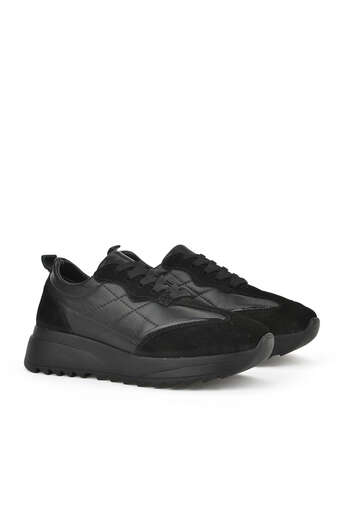 Ziya - Black Genuine Leather Women's Casual Shoes (1) Ziya - Black Genuine Leather Women's Casual Shoes (1)