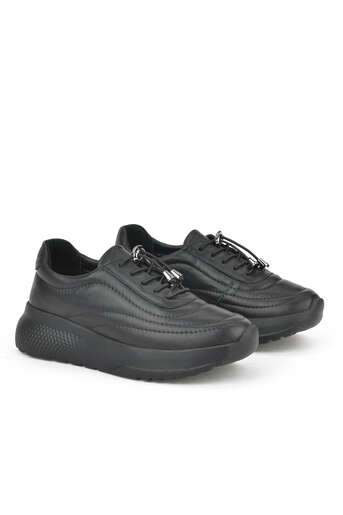 Ziya - Black Genuine Leather Women's Casual Shoes (1) Ziya - Black Genuine Leather Women's Casual Shoes (1)