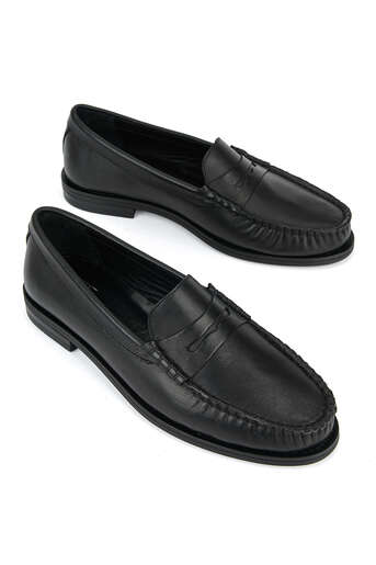 Ziya - Hakiki Deri Kadın Günlük Ayakkabı Siyah (1)