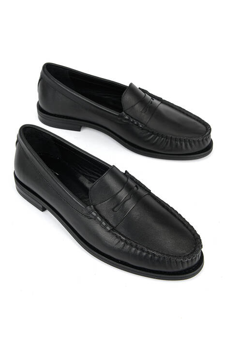 Hakiki Deri Kadın Günlük Ayakkabı Siyah