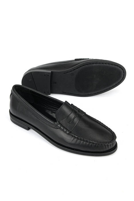 Hakiki Deri Kadın Günlük Ayakkabı Siyah