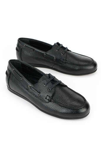 Ziya - Hakiki Deri Kadın Günlük Ayakkabı Siyah (1)
