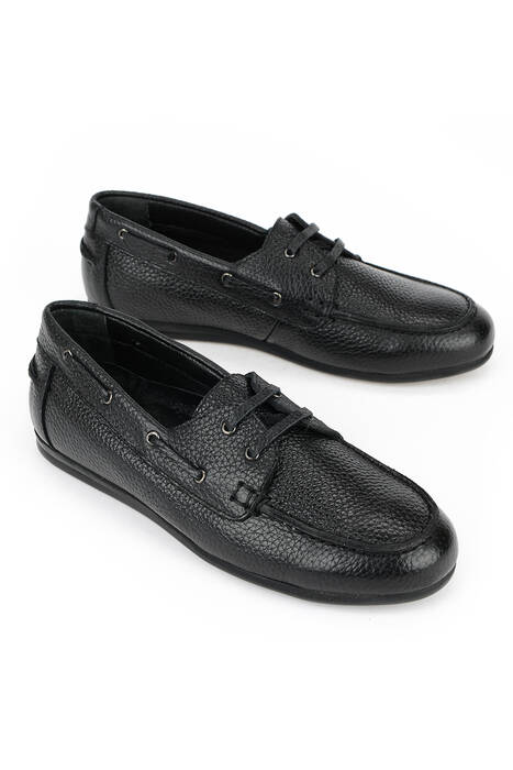 Hakiki Deri Kadın Günlük Ayakkabı Siyah