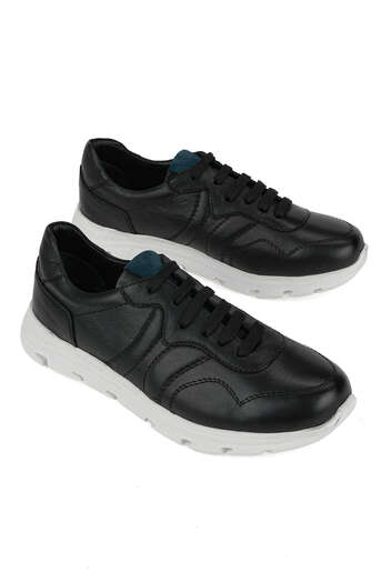 Ziya - Hakiki Deri Kadın Günlük Ayakkabı Siyah (1)