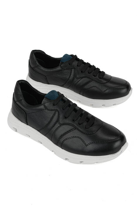 Hakiki Deri Kadın Günlük Ayakkabı Siyah