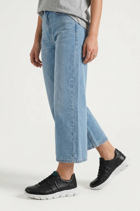 Hakiki Deri Kadın Günlük Ayakkabı Siyah