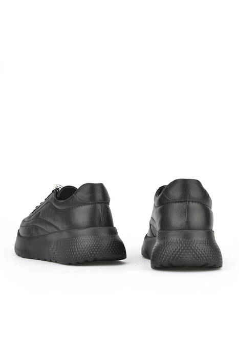 Hakiki Deri Kadın Günlük Ayakkabı Siyah