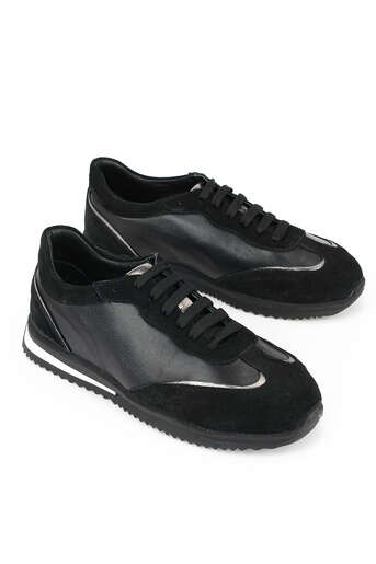 Ziya - Hakiki Deri Kadın Günlük Ayakkabı Siyah (1)