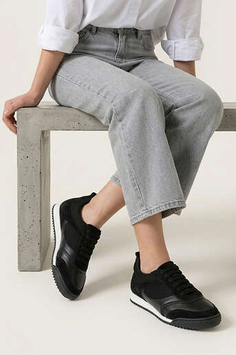 Ziya - Hakiki Deri Kadın Günlük Ayakkabı Siyah (1)