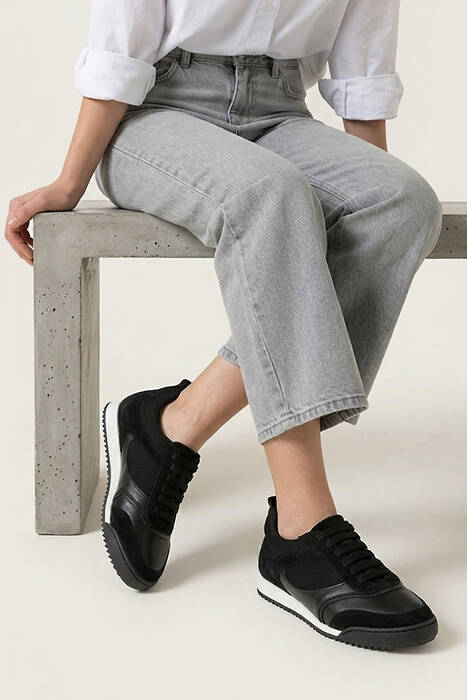 Hakiki Deri Kadın Günlük Ayakkabı Siyah